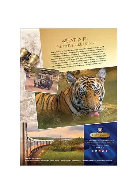 Cox & Kings travel advertisement featuring a tiger