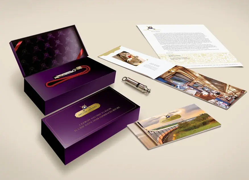 Cox & Kings premium travel collateral arranged in a presentation box