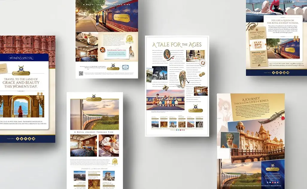 Collection of Cox & Kings digital campaign layouts